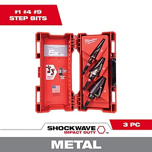 SHOCKWAVE Impact Duty Titanium Step Bit Kit (3-Piece) $98