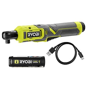 YMMV - Select Home Depot Stores: RYOBI USB Lithium 3/8 in. Ratchet Kit with 2.0 Ah Battery and USB Charging Cable. In-Store Clearance $33.05