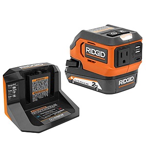 YMMV - Select Home Depot Stores: RIDGID 18V Cordless AC Inverter Kit with 2.0 Ah Lithium-Ion Battery and Charger $58.05