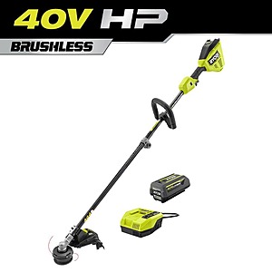 YMMV-Select HD Stores: RYOBI 40V HP Brushless 16" Cordless Carbon Fiber Shaft Attachment Capable String Trimmer w/4.0Ah Battery & Charger. In-Store Clearance $74.50