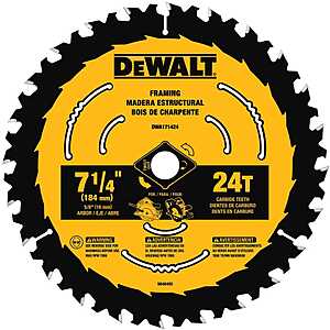 DEWALT 7-1/4 in. 24-Tooth Circular Saw Blade $10.97