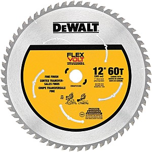 DEWALT FLEXVOLT 12 in. 60-Teeth Carbide-Tipped Miter Saw Blade $41.80