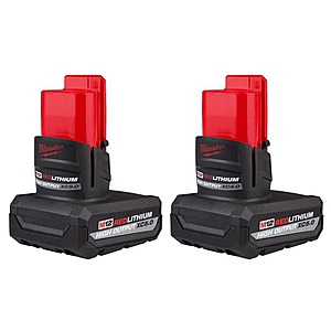 Select Home Depot Stores: 2-Pk Milwaukee M12 12V XC 5Ah Battery $99 (In-Store Only)