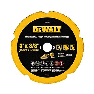 DEWALT 3" x 3/8" Diamond Cut Off Blade $8.95 