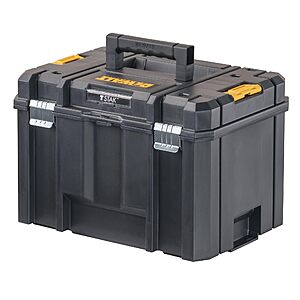 DEWALT TSTAK Tool Box, Extra Large Design, Removable Tray for Easy Access to Tools, Water and Debris Resistant (DWST17806) + 10% back w/Prime Visa $29.98