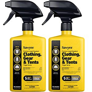 2-Pk 24-Oz Sawyer Products Premium Permethrin Insect Repellent Sprays for Fabrics $27.35 w/ S&S