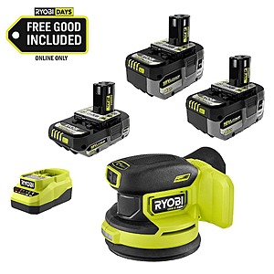 5" Ryobi ONE+ HP 18V Brushless Random Orbital Sander Kit w/ 3 Batteries & Charger $179 + Free S&H