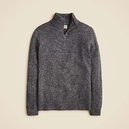 J.Crew Rugged Merino Wool-blend Marled Quarter-zip Sweater. 60% Merino Wool. Use Code FESTIVE. $33.20