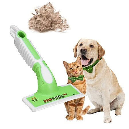 FurDozer Pet Hair Remover & Auto Detailing Tools - Cat & Dog Hair Remover for Carpets, Car Interiors, Couches, Bedding, & Pet Furniture (Green, X6) $12.99