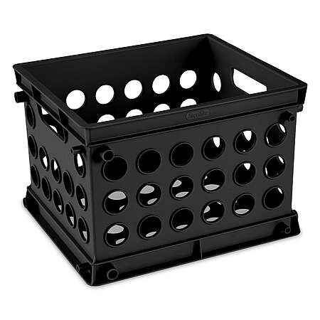 Sterilite Mini Crate, Multi-Purpose Plastic Storage Bin, 9" x 7 3/4" x 6 1/8", Black $1.64