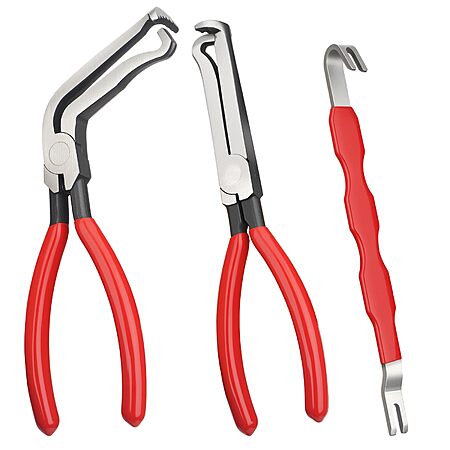 Msuhettu 3PCS Automotive Electrical Disconnect Pliers Set w/Straight & 60° Angled Pliers, Connector Separator Tool $9.99