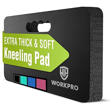 WORKPRO Extra Thick Kneeling Pad, Soft Foam Cushioning for Knees, 17.5 x 11 x 1.5 in, Black $12.98