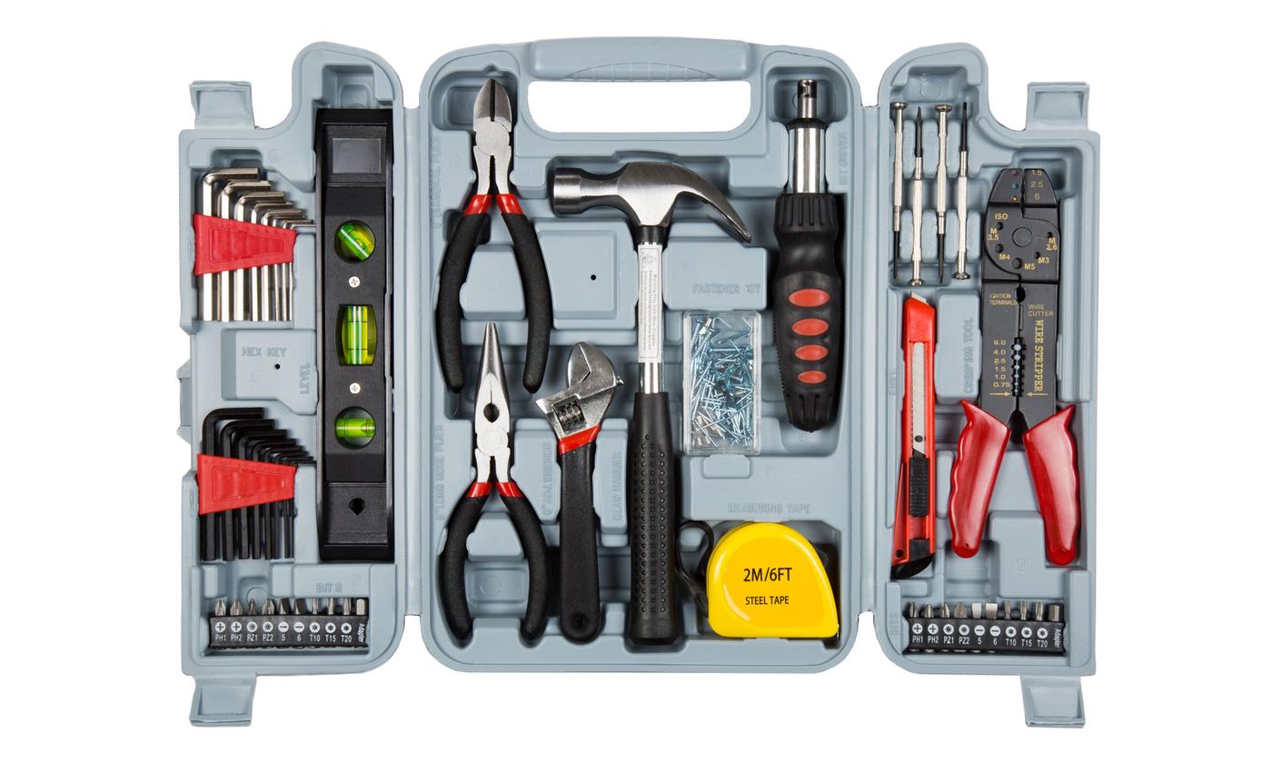 Stalwart 130-Piece Hand Tool Set with Carrying Case -$19.99
