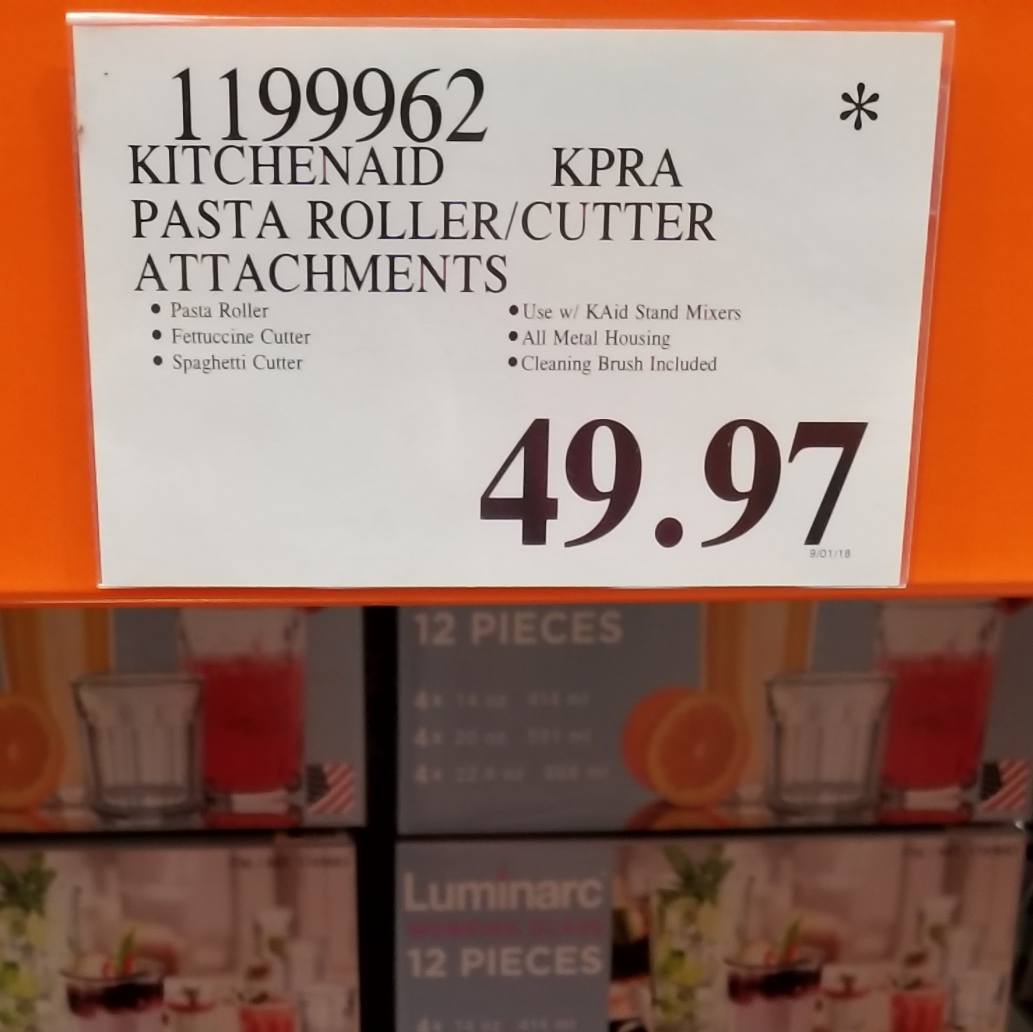KitchenAid KPRA 3 Piece Pasta Roller & Cutter Attachment Set