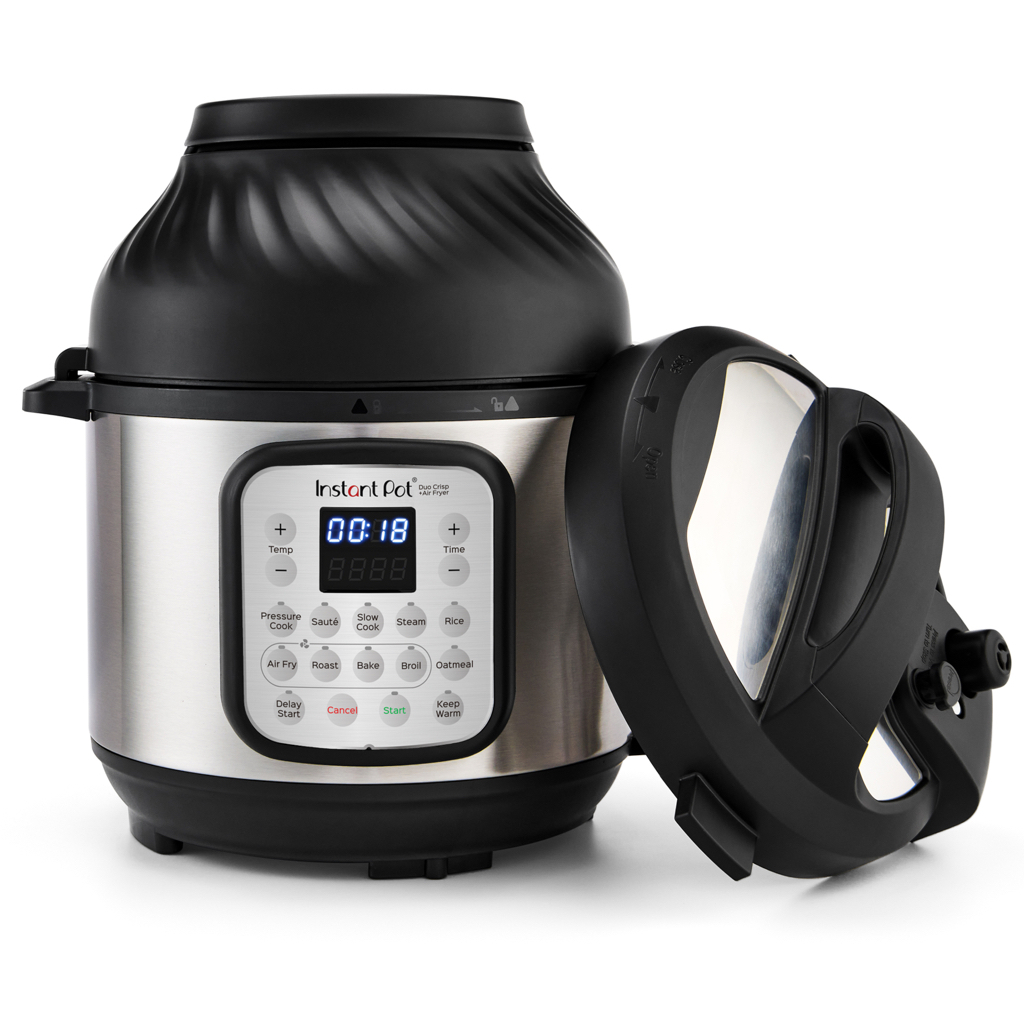 Instant Pot 6 Quart Duo Crisp™ + Air Fryer 9-in-1 Roast, Bake, Dehydrate, Slow Cook, Rice Cooker, and more - $99.95