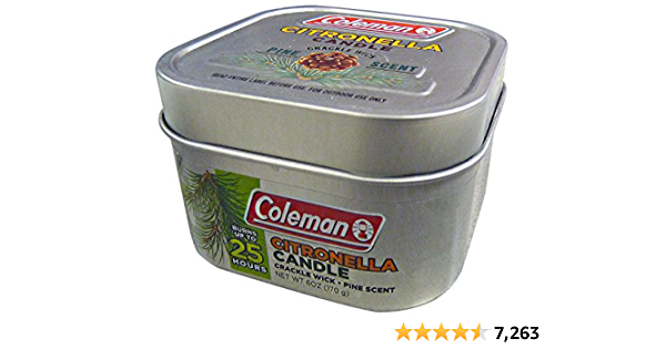 Coleman Scented Citronella Candle with Wooden Crackle Wick - 6 oz Tin - $2.98