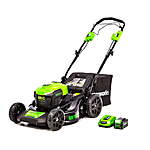 Greenworks 40V 21  Brushless Self-Propelled Lawn Mower with 5.0 Ah Battery and Charger $374
