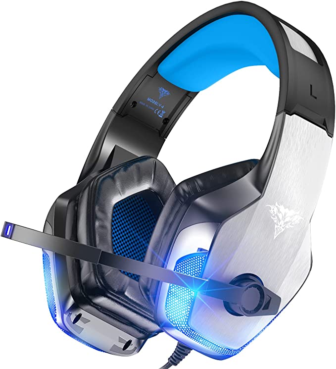 BENGOO V-4 Wired Over Ear Gaming Headset Blue $10.99 W/Coupon