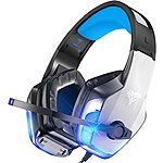 BENGOO V-4 Wired Over Ear Gaming Headset Blue $10.99 W/Coupon
