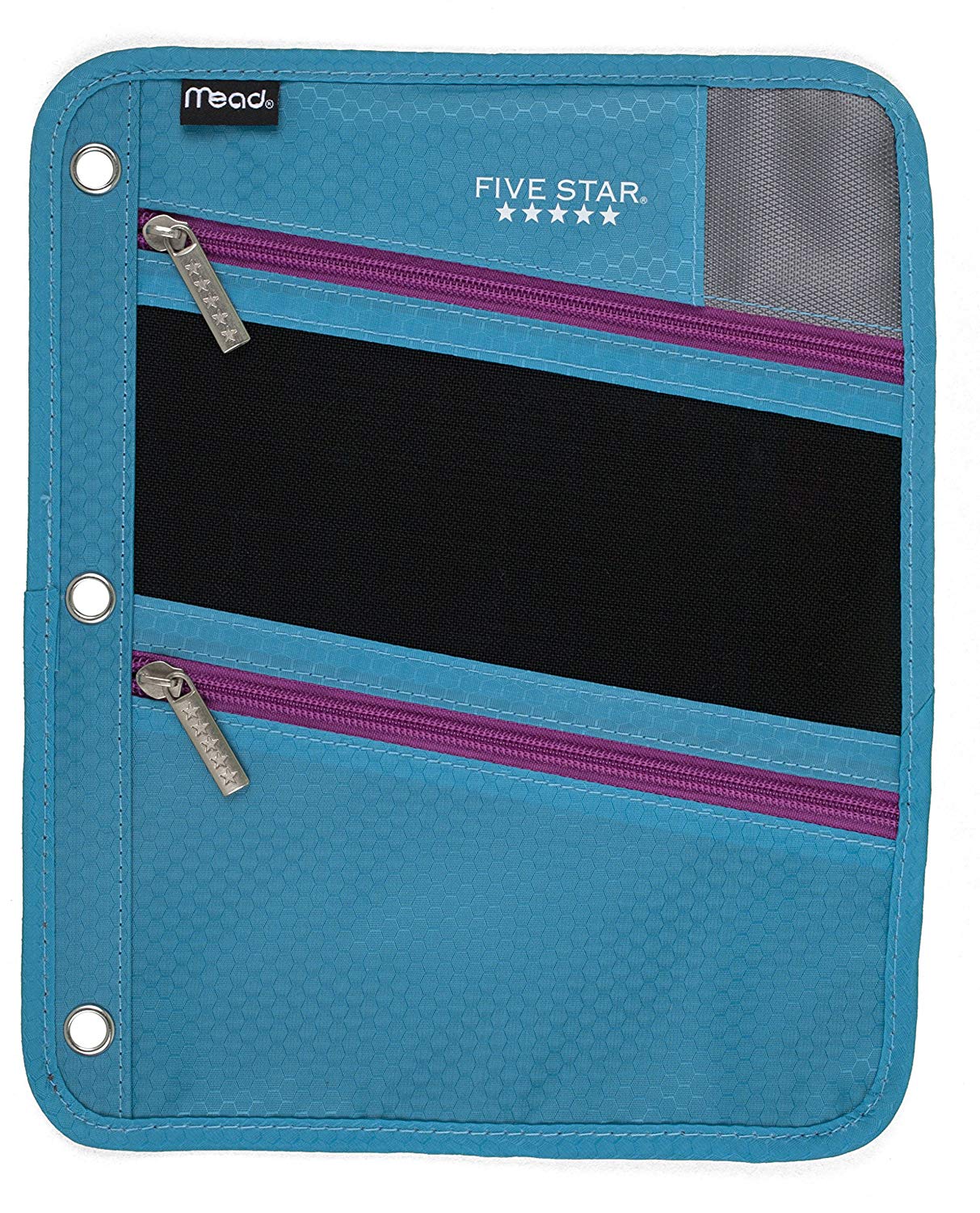 Five Star Zipper Pouch, Pencil Pouch, Pen Holder, Fits 3 Ring Binders, Assorted, Color Selected For You, 1 Count (50642) $3