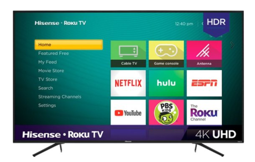 Hisense - 55" Class - LED - R6070E3 Series - 2160p - Smart - 4K UHD TV with HDR - Roku TV $230
