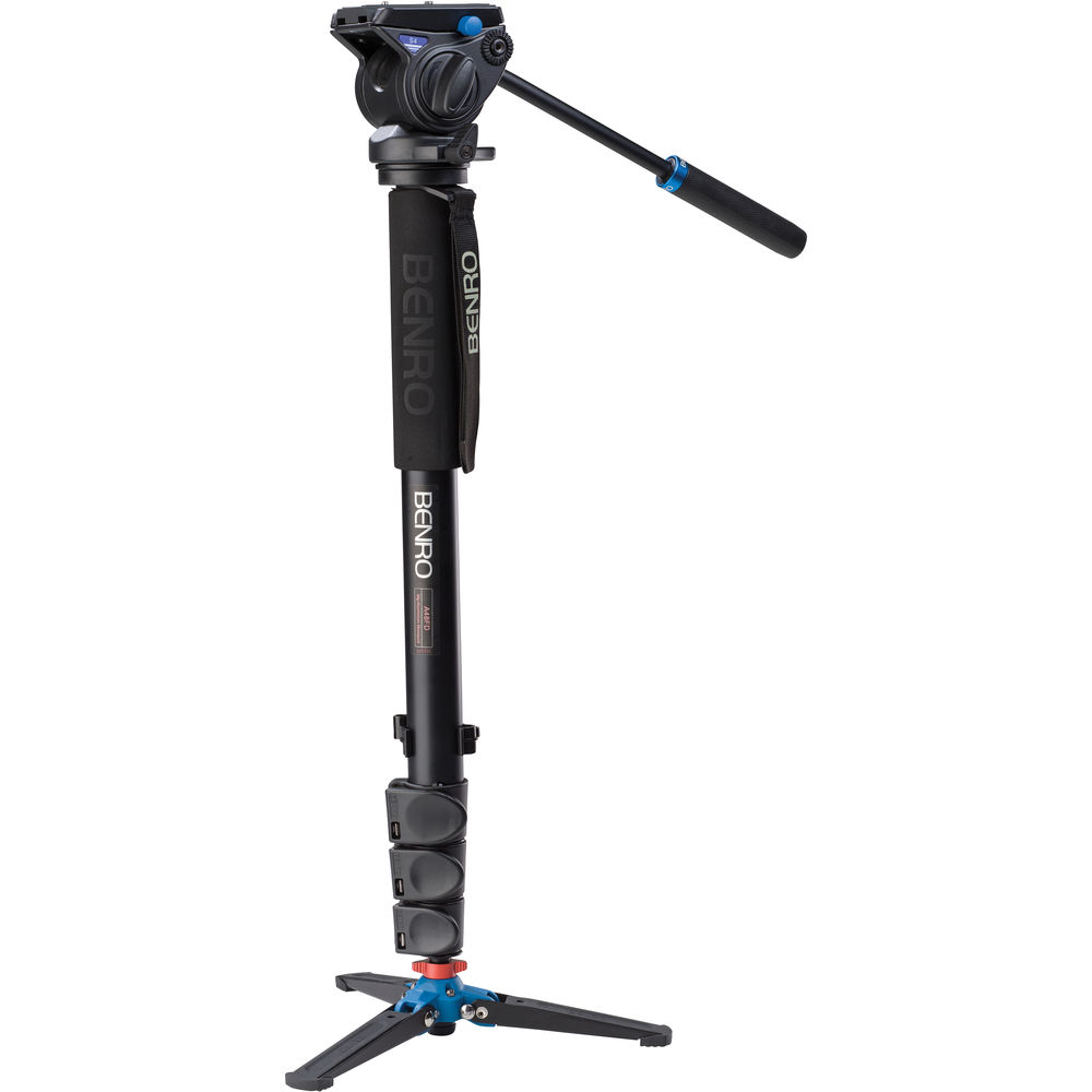 Benro A48FBS4 Aluminum Monopod with 3 Leg Base and Fluid Head $100