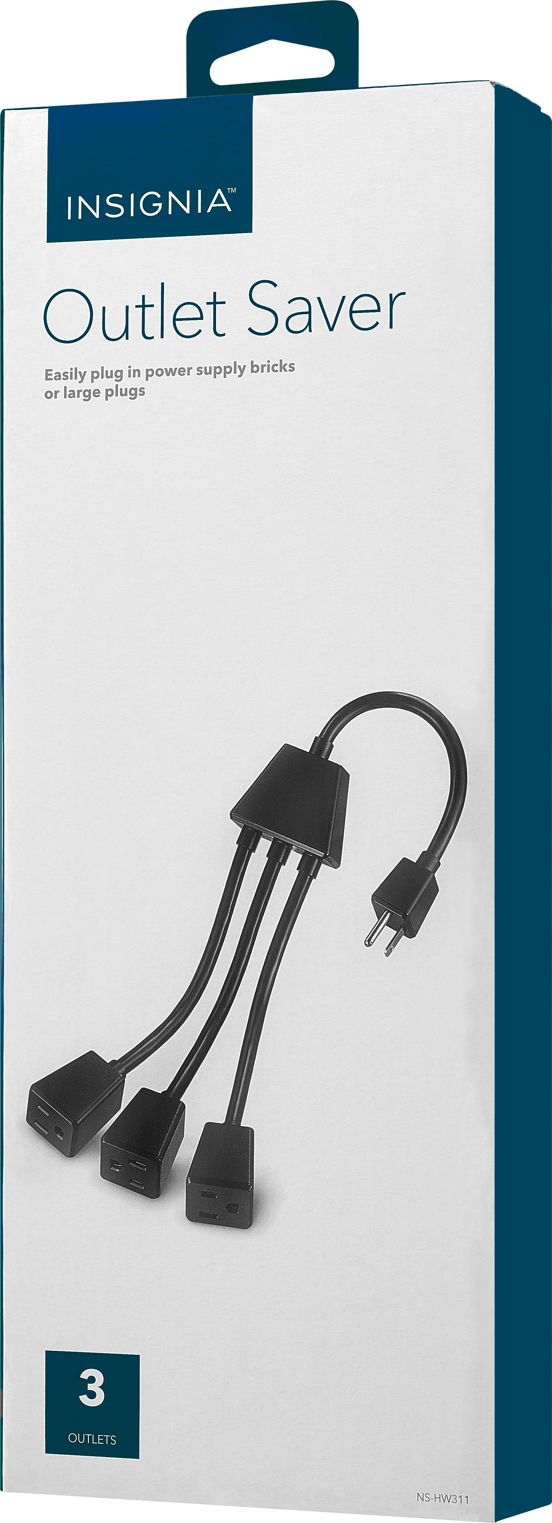 Insignia™ - 3 Plug Outlet Saver - Black $15