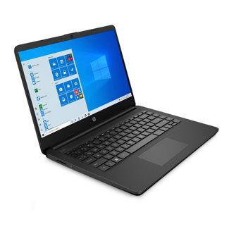 HP 14" Laptop with Windows 10 S Mode, 128GB SSD storage, Intel Core i3 10th Gen processor, Jet Black (14-dq1025nr) $210