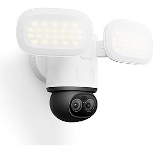 Reolink TrackFlex 4K 360 Degree View Dual-Lens PTZ Wired Floodlight WiFi Camera (2-Pack White Hardwired Version) $357