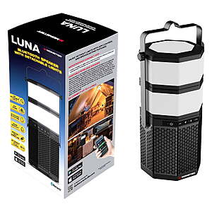 Monster 20-Watt LUNA Portable Rechargeable Bluetooth Speaker with Detachable Lights $16
