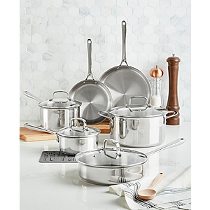The Cellar Stainless Steel 11-Pc. Cookware Set (Silver) $99.93