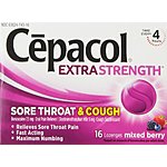 16-Count Cepacol Sore Throat &amp; Cough, Maximum Strength Numbing - $2.13 @ 15% off w/S&amp;S and coupon, (Amazon Mom @ 20% off - $1.96)