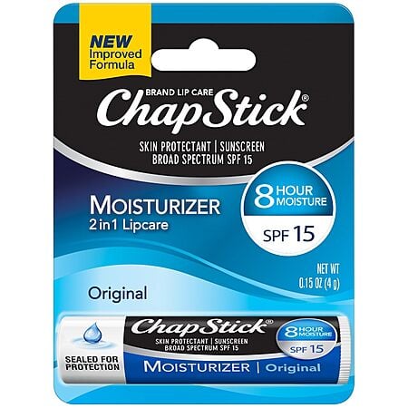 0.15 oz, ChapStick Moisturizer w/SPF 15, Original Flavor, (Pack of 12) - $2.85 w/S&S, (As Low As - $2.55) Amazon