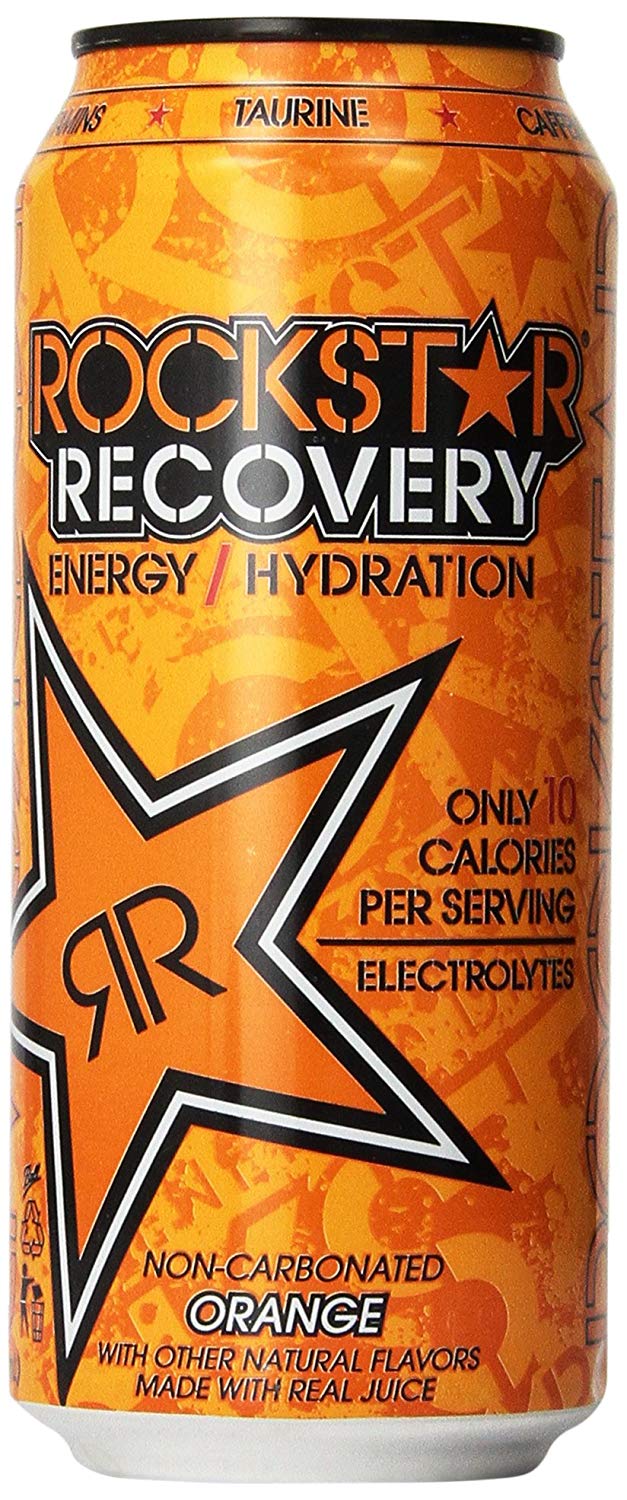 16 oz, Rockstar Energy Drink, Orange Recovery or Pure Zero, (Pack of 24) - $24.00, (As Low As $22.80 w/S&S)