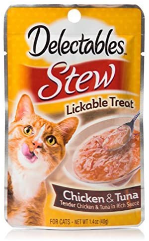 12-Pack, Hartz Lickable Wet Cat Treats (Stew Chicken & Tuna) - $1.14 w/S&S or less