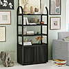 Beautiful by Drew Barrymore Fluted 3-Shelf Bookcase w/ Storage Cabinet (Rich Black or Warm Honey) $159 + Free Shipping