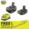 RYOBI ONE+ 18&rdquo; Cordless Hedge Trimmer Kit w/ 18V 2.0 Ah Battery, 4.0 Ah Battery &amp;amp; Charger $99 + Free Shipping