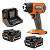 RIDGID 18V MAX Output Starter Kit with (2) 4.0Ah Battery &amp;amp; Charger w/ FREE 18V Heat Gun $149 + Free Shipping