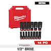 *BACK* 14-Piece Milwaukee SHOCKWAVE 1/2&amp;quot; Drive Metric Deep Well 6 Point Impact Socket Set $54.97 + Free Shipping
