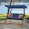 Mainstays Belden Park 3 Person Convertible Daybed Outdoor Steel Porch Swing w/ Canopy $128 + Free Shipping