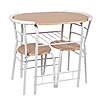 3-Piece Mainstays Metal &amp;amp; Wood Dining Set (White/Beech) $53.40 + Free Shipping
