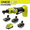 RYOBI ONE+ HP 18V Brushless Cordless Compact 3/8&amp;quot; Ratchet Kit with (1) 2.0 Ah Battery, (2) 4.0 Ah Batteries &amp;amp; Charger $159 + Free Shipping