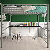 DHP Miles Metal Full Loft Bed w/ Desk (Silver) $89.97 + Free Shipping