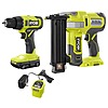 Ryobi ONE+ 18V Cordless 2-Tool Combo Kit with 1/2&amp;quot; Drill/Driver, 18-Gauge Brad Nailer, 2.0 Ah Battery, and Charger $159 + Free Shipping