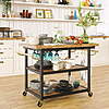 Beautiful by Drew Barrymore Rolling Kitchen Island Cart with 2 Lower Shelves  $150 + Free Shipping