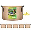 5-Pack 15-Gallon iPower Aeration Grow Bags (Tan) $6.59 + Free Shipping w/ Prime or on $35+
