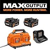 RIDGID 18V MAX Output Starter Kit with (2) 4.0 Ah MAX Output Batteries and Charger + 18V 6-Port Charger $149 + Free Shipping