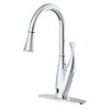 FLOW Brushed Nickel Single Handle Deck-mount Pull-down Kitchen Faucet with Sprayer &amp;amp; Deck Plate (Chrome) $99 &amp;amp; More  + Free Shipping