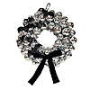 17&amp;quot; Way To Celebrate Disco Ball and Bats Wreath (Silver and Black) $5.71 + Free Shipping w/ Walmart+ or $35+