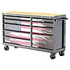 CRAFTSMAN 63&amp;quot; x 37.5' 9-Drawer Rolling Black Butcher Block Work Bench (Patriotic) $598 at Lowe's w/ Free Store Pickup